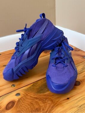 Vibrant Purple Reebok x Cardi B Chunky Suede Sneakers